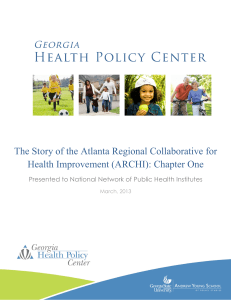 (ARCHI): Chapter One - Atlanta Regional Collaborative for Health