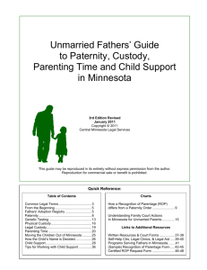 Unmarried Fathers' Guide to Paternity, Custody