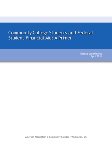 Community College Students and Federal Student Financial Aid: A