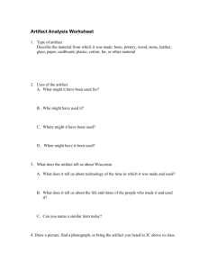 Artifact Analysis Worksheet