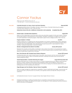 Connor Yockus Academic Resume