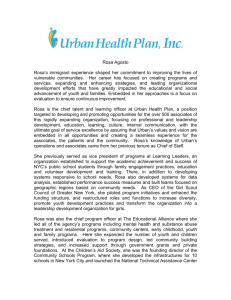 Rosa Agosto - Urban Health Plan