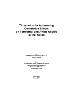 Thresholds for Addressing Cumulative Effects on Terrestrial and