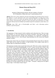 Human Sleep and Sleep EEG