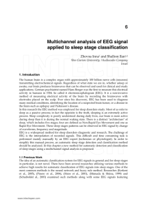 Multichannel analysis of EEG signal applied to sleep stage