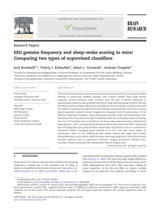 EEG gamma frequency and sleep-wake