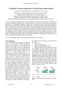 A Machine Learning Approach to Classify Sleep Stages of