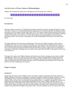 An Overview of Four Futures Methodologies