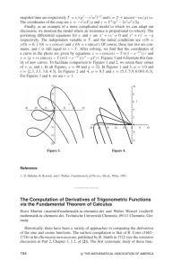 The Computation of Derivatives of Trigonometric Functions via the