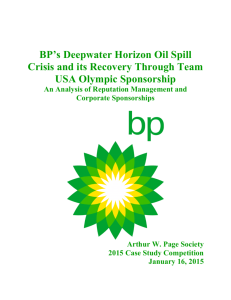 BP's Deepwater Horizon Oil Spill Crisis and its Recovery Through