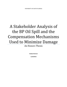 A Stakeholder Analysis of the BP Oil Spill