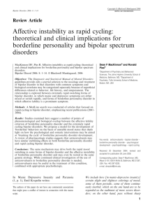 Affective instability as rapid cycling: theoretical and clinical