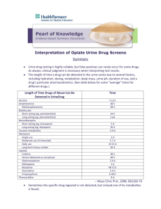 Interpretation of Opiate Urine Drug Screens