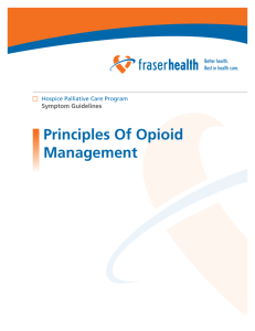 Principles Of Opioid Management
