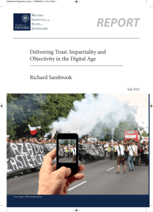 Delivering trust: impartiality and objectivity in a digital age