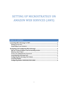 setting up microstrategy on amazon web services (aws)
