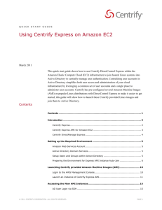 Using Centrify Express on Amazon EC2