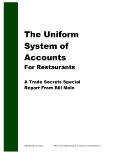 The Uniform System of Accounts