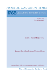 Income Taxes (Topic 740) - FASB Accounting Standards Codification