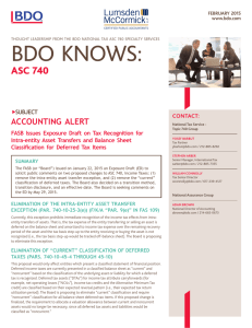 BDO Knows: ASC 740 - Lumsden & McCormick, LLP