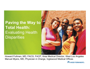 Paving the Way to Total Health: Evaluating Health