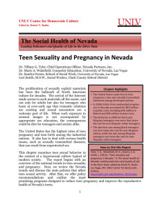 Teen Sexuality and Pregnancy in Nevada