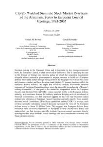 Closely Watched Summits: Stock Market Reactions of the Armament