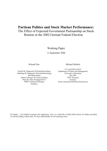 Partisan Politics and Stock Market Performance - Albert