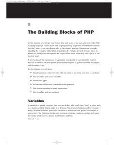 The Building Blocks of PHP