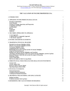 VALUATION OF INCOME PROPERTIES USA