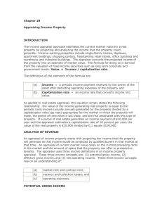 Chapter 38 Appraising Income Property INTRODUCTION The