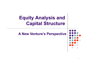 Equity Analysis and Capital Structure