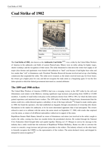 Coal Strike of 1902 - David E. Harrington