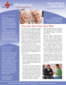 Annual Report 2012 - 2013 - Minuteman Senior Services