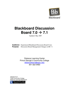 Blackboard Discussion Board 7.0 → 7.1