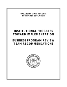 Business Program Review Progress Report