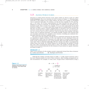 1.5 LEwIS STRUCTURES