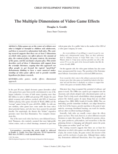 The Multiple Dimensions of Video Game Effects