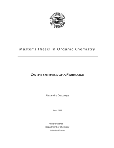Master's Thesis in Organic Chemistry