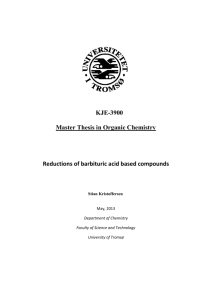 KJE-3900 Master Thesis in Organic Chemistry