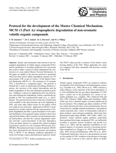 Protocol for the development of the Master Chemical Mechanism