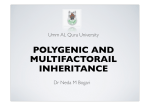 polygenic and multifactorail inheritance