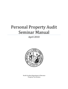 Personal Property Audit Seminar Manual