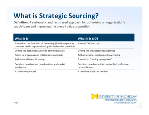 What is Strategic Sourcing?