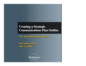 Creating a Strategic Communications Plan Outline