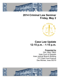 Criminal Law Outline coverpages - The Iowa State Bar Association