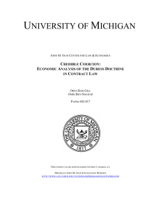 credible coercion - The University of Michigan Law School