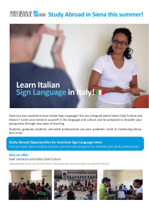 Learn Italian Sign Language in Italy!