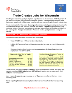 Trade Creates Jobs for Wisconsin