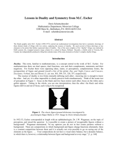 Lessons in Duality and Symmetry from M.C. Escher